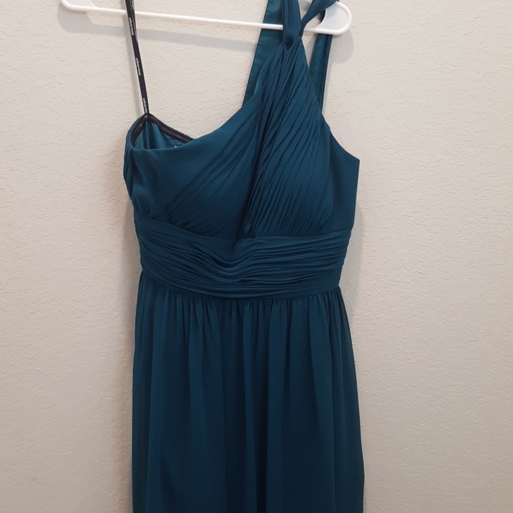 One shoulder turquoise dress - Picture 4 of 4